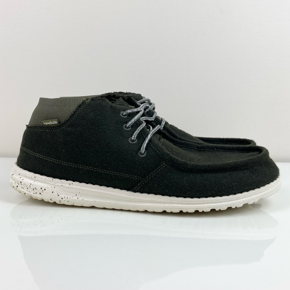 Hey Dude Men’s Wayne Forest Green High Top Chukka Lace Up Shoes Size 12.0